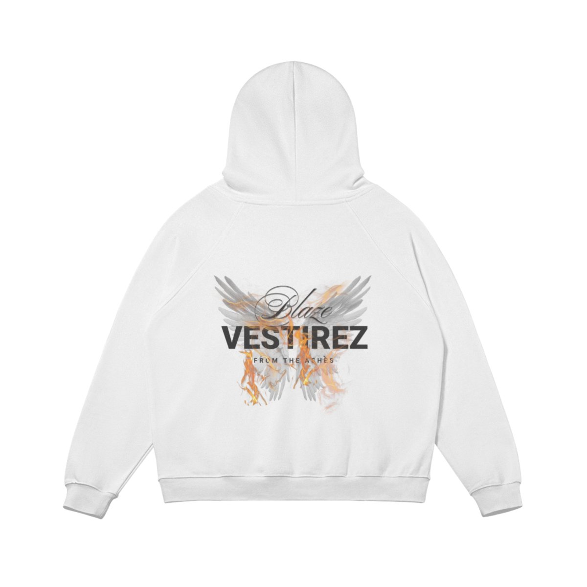 FIRE WINGS - White Hoodie