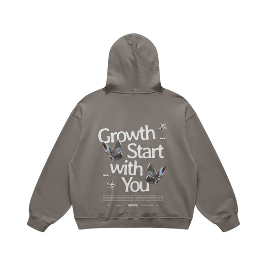 Grow Starts With You - Friar Grey Hoodie