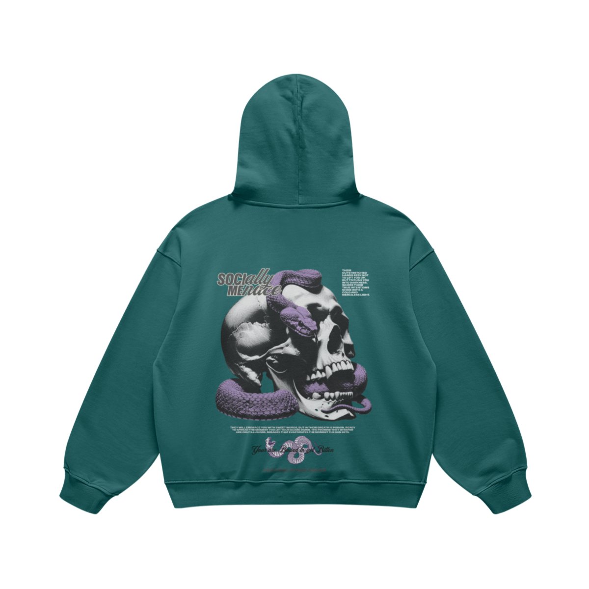 Socially Menace - Blueish Green Hoodie