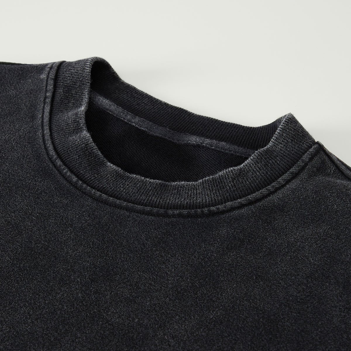 Never Restored - Faded Black Heavyweight Sweatshirt