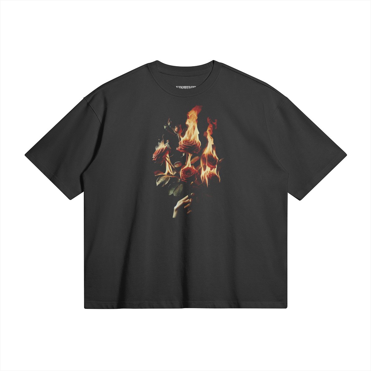 BURNING ROSE - Boxy Oversized T-shirt