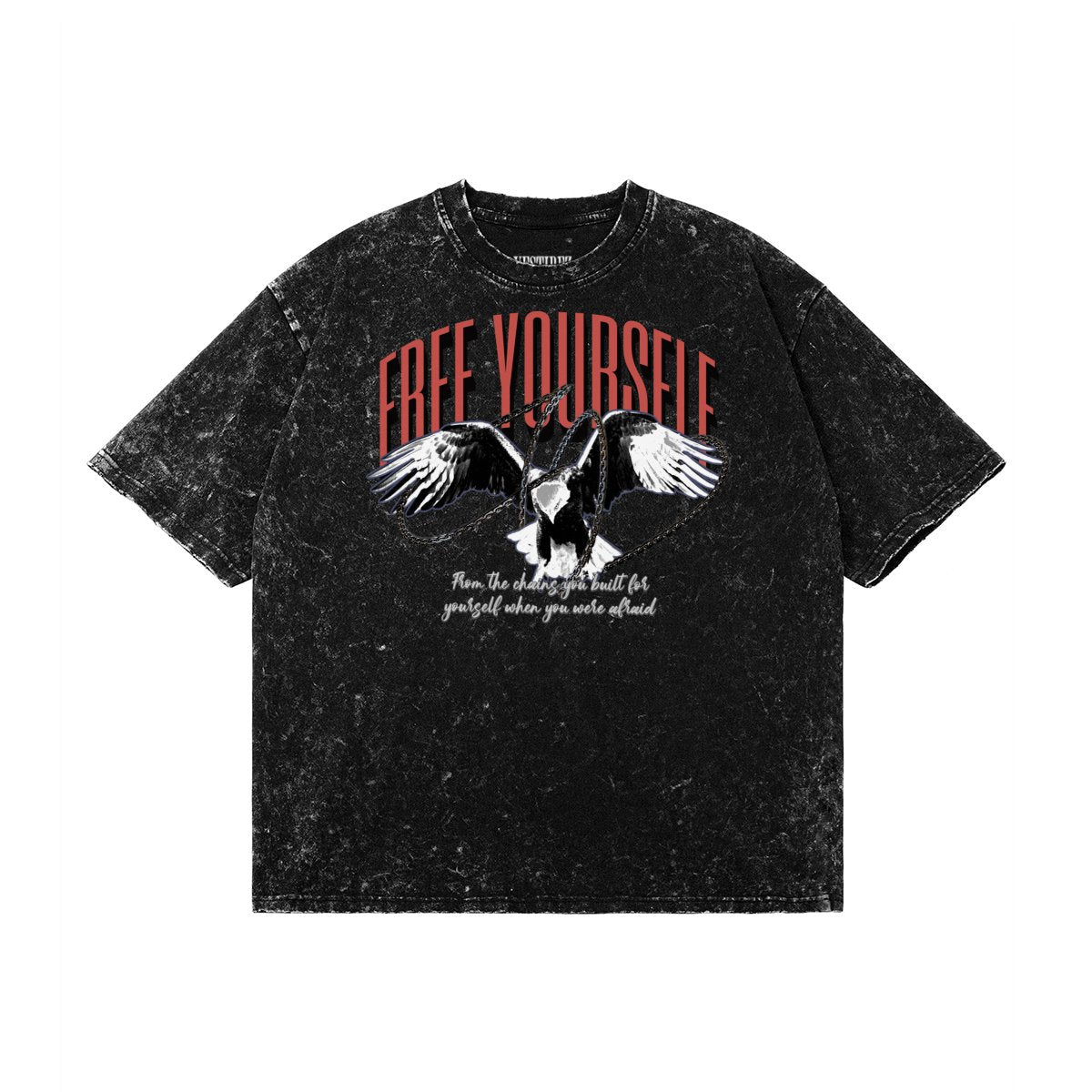 FREE YOURSELF - Oversized Washed T-shirt