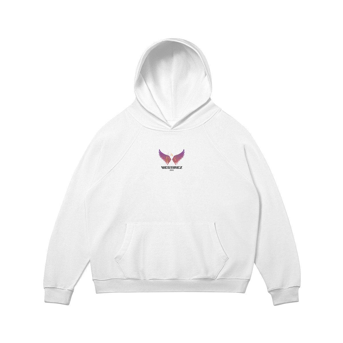 FIRE WINGS - White Hoodie